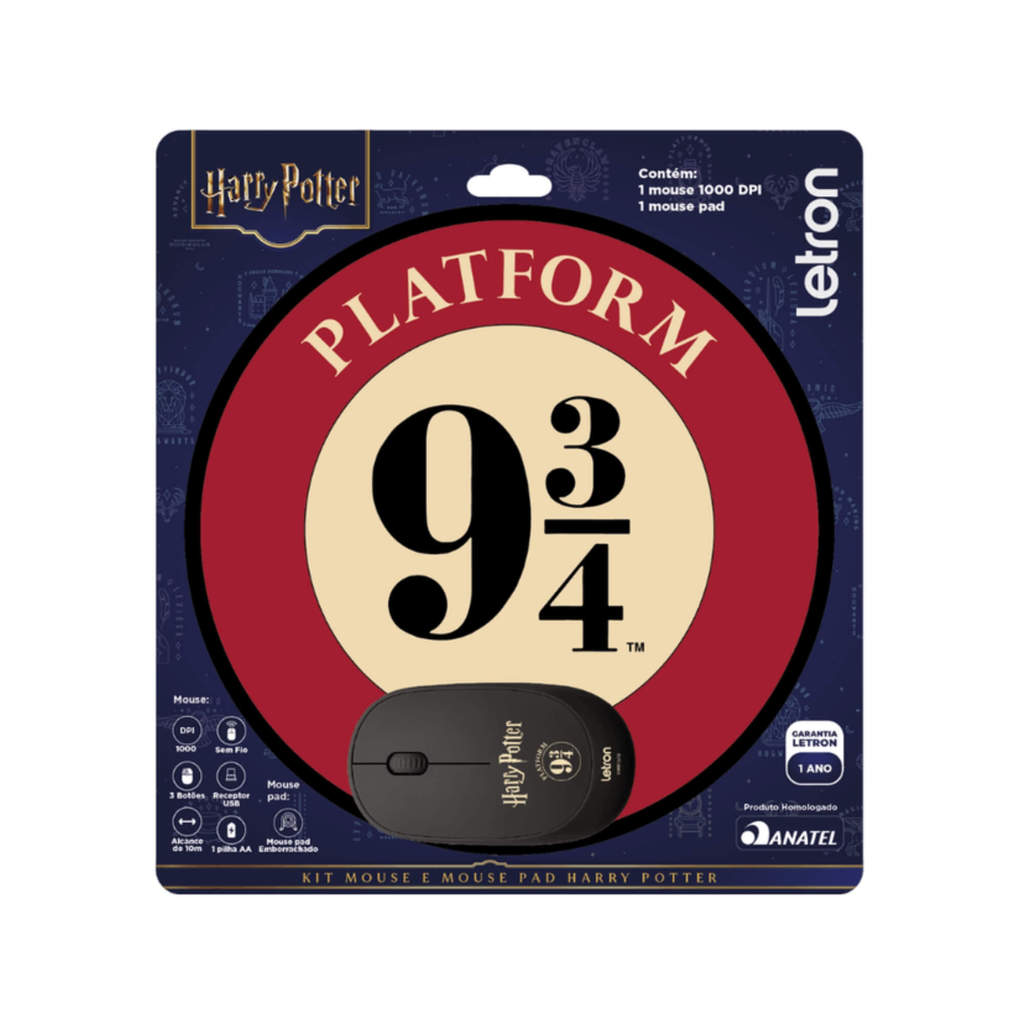Kit Mouse e Mouse Pad Harry Potter Blister Letron Leo&Leo Leonora - 10509 em Oferta na Shopee