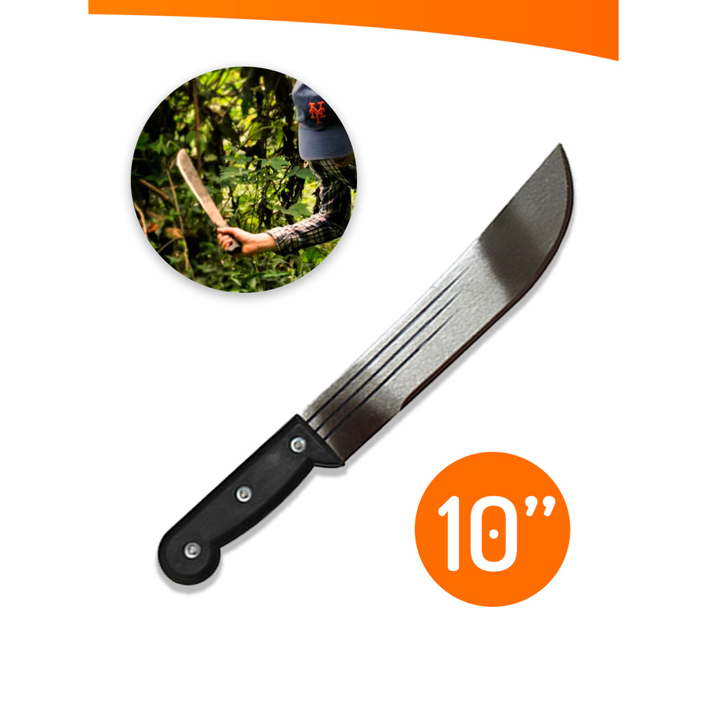 Facão Para Mato De Aço cabo Preto 10" Polegadas 25cm