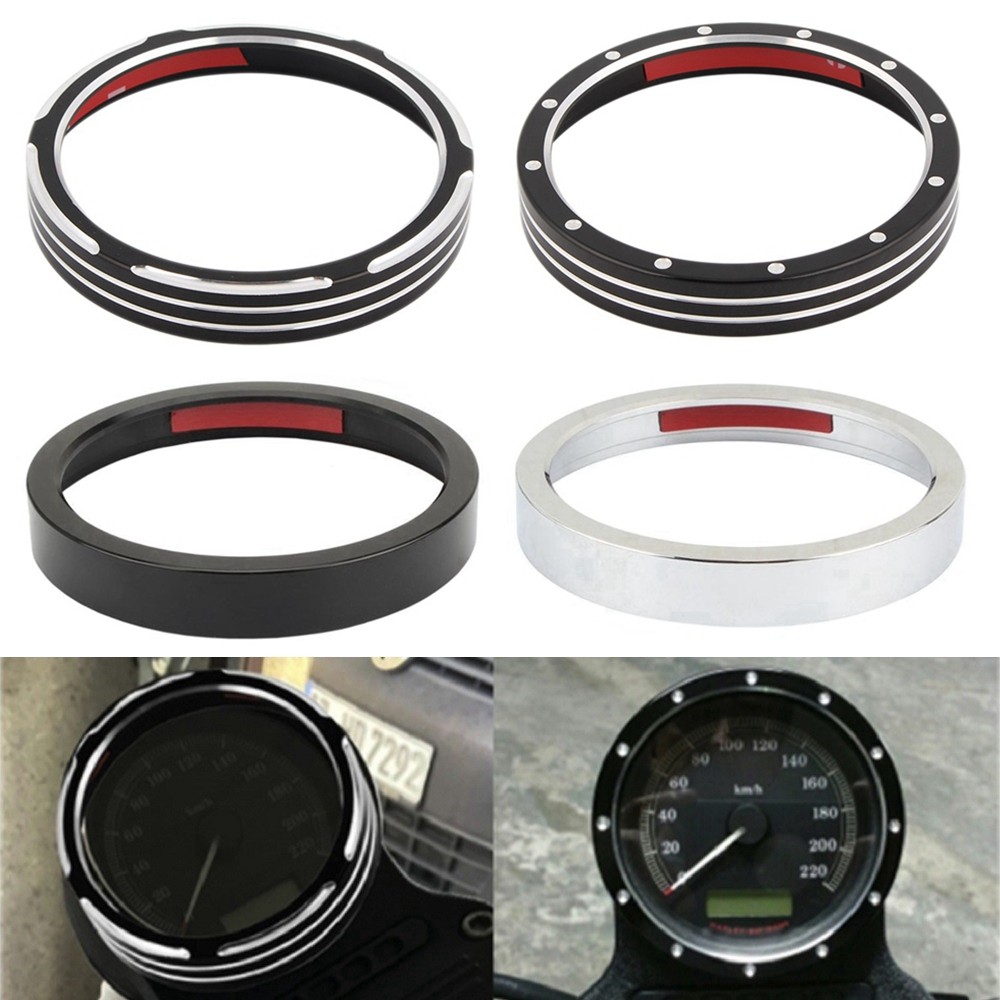 3 3/4 " Motocicleta Universal Moldura Velocímetro Guarnição Anel Capa Para Harley Sportster XL883 1200 Dyna Street Bob T