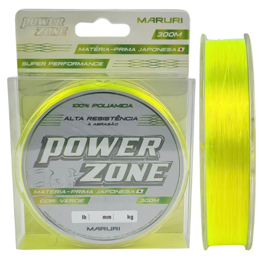Linha Monofilamento Maruri Power Zone 0,30mm 300m Verde