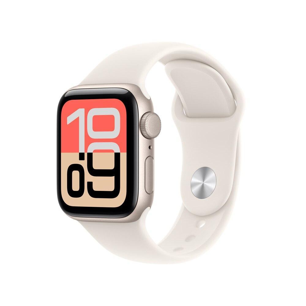 Apple Watch SE 3 GPS - Caixa estelar de alumínio – 40 mm - Pulseira esportiva estelar – P/M
