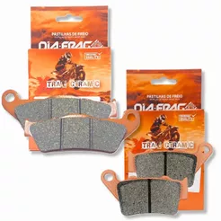 Kit Pastilhas de Freio Dominar 200 / Hunter 350 / Meteor 350 / Classic 350 Diafrag Cerâmica