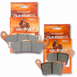 Kit Pastilhas de Freio P/ Royal Enfield Himalayan / Meteor 350 / Classic 350 Diafrag Cerâmica em Oferta na Shopee