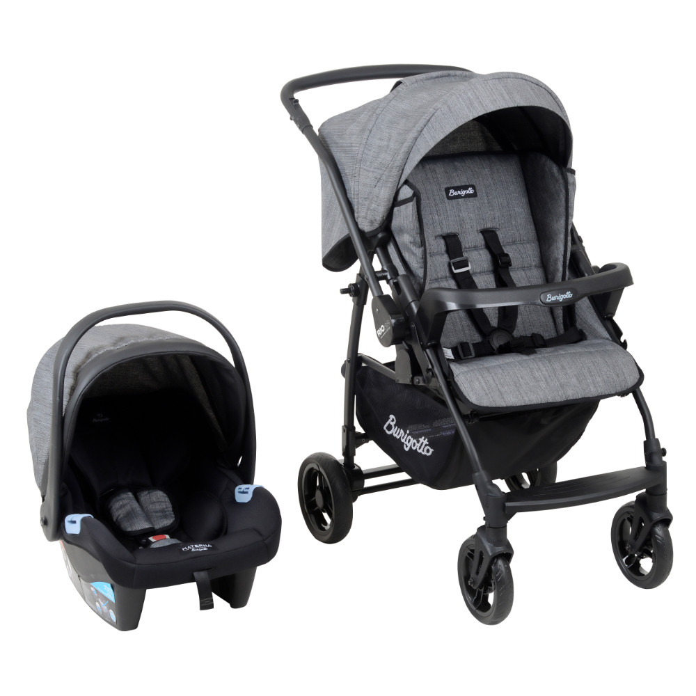 Travel System Burigotto Carrinho de Bebê RIO 22 com Bebê Conforto Materna em Oferta na Shopee