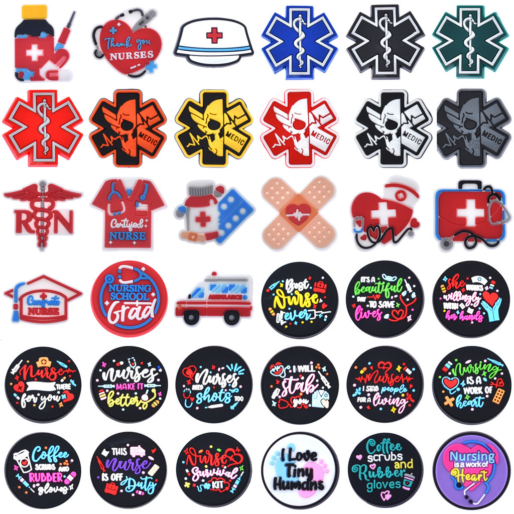 Amuletos De Sapato Fivela Tema Médico e de Enfermagem Broche de PVC Decoração Moda Criativa Acessórios para Sapatos