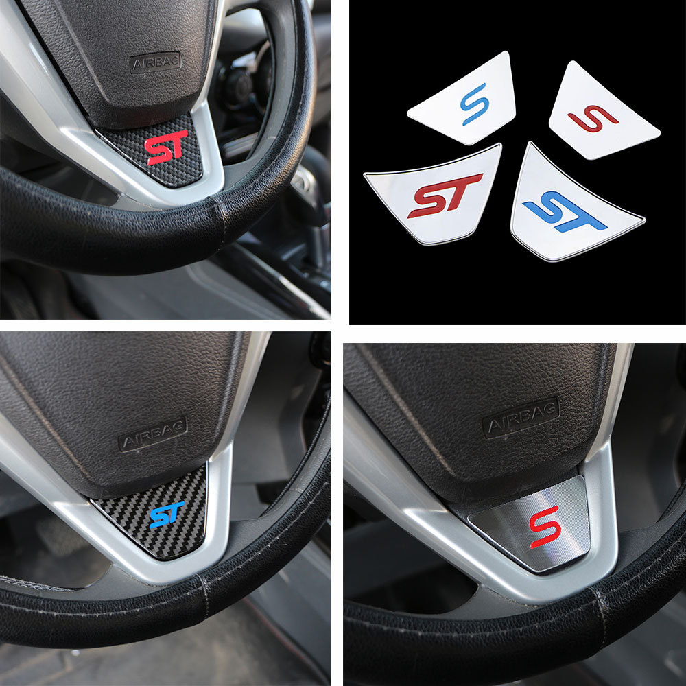 Para Ford Ecosport 2013-2017 Fiesta MK7 2009 Volante Guarnição Adesivo Capa Acessórios