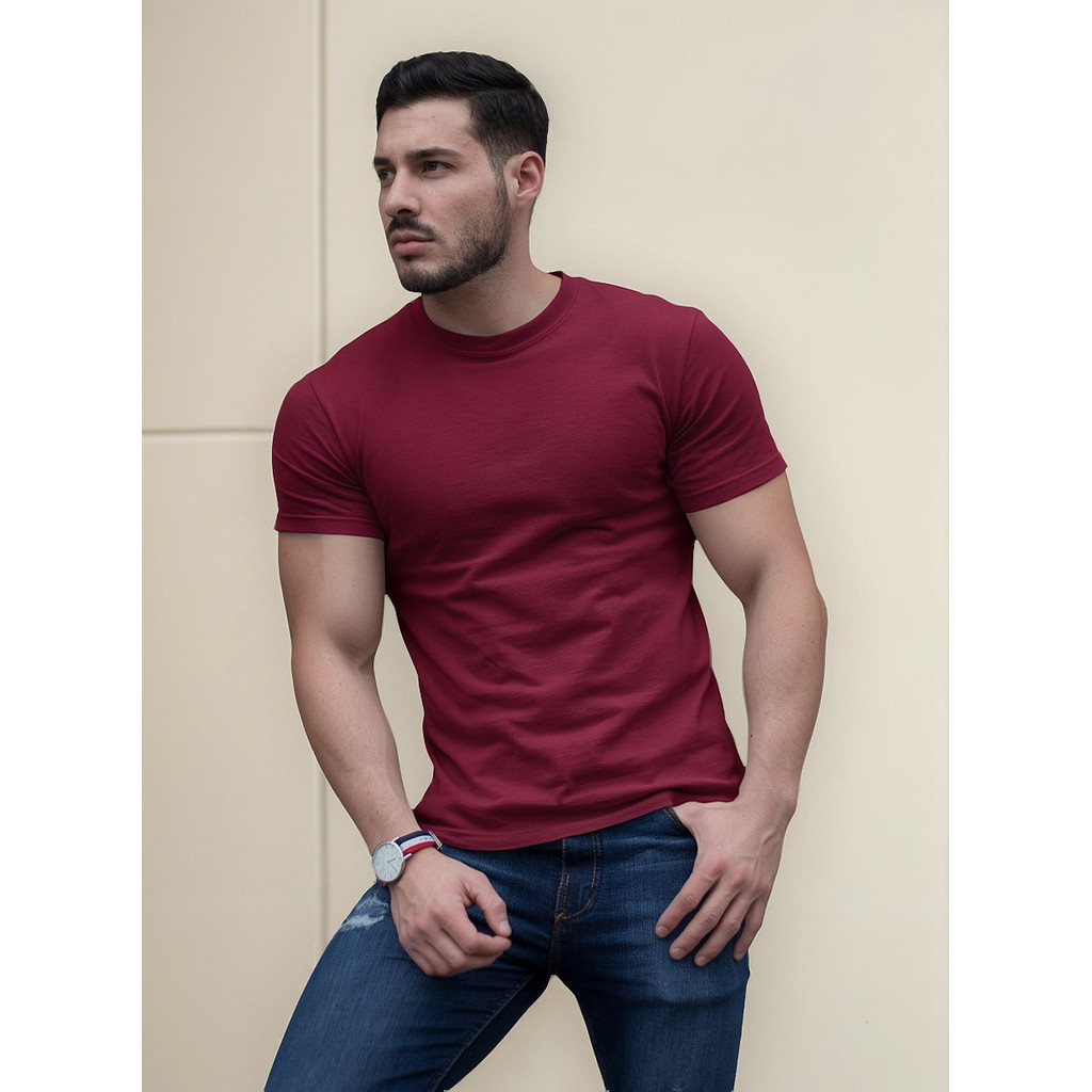 Camiseta Masculina Manga Curta Moda Algodão 30.1 Não Encolhe