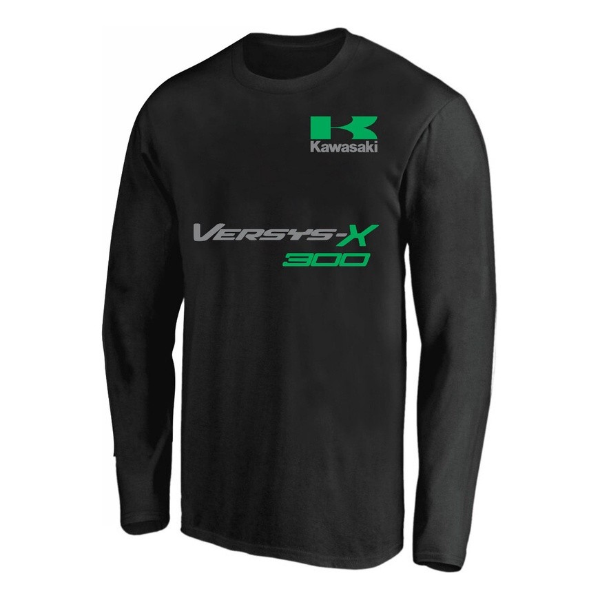 Camiseta Camisa Manga Longa Algodão Kawasaki Versys X 300
