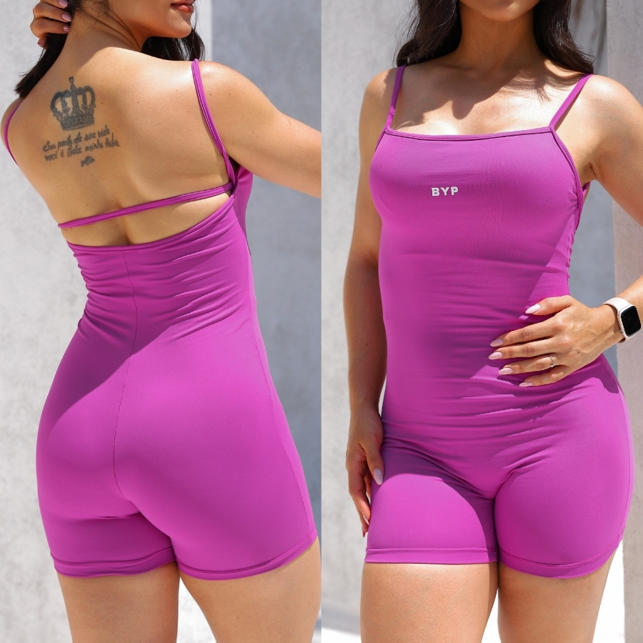 Macaquinho Poliamida Zero Transparência P ao GG | Look De Treino Feminino Compressão Conforto Tecido Premium em Oferta na Shopee