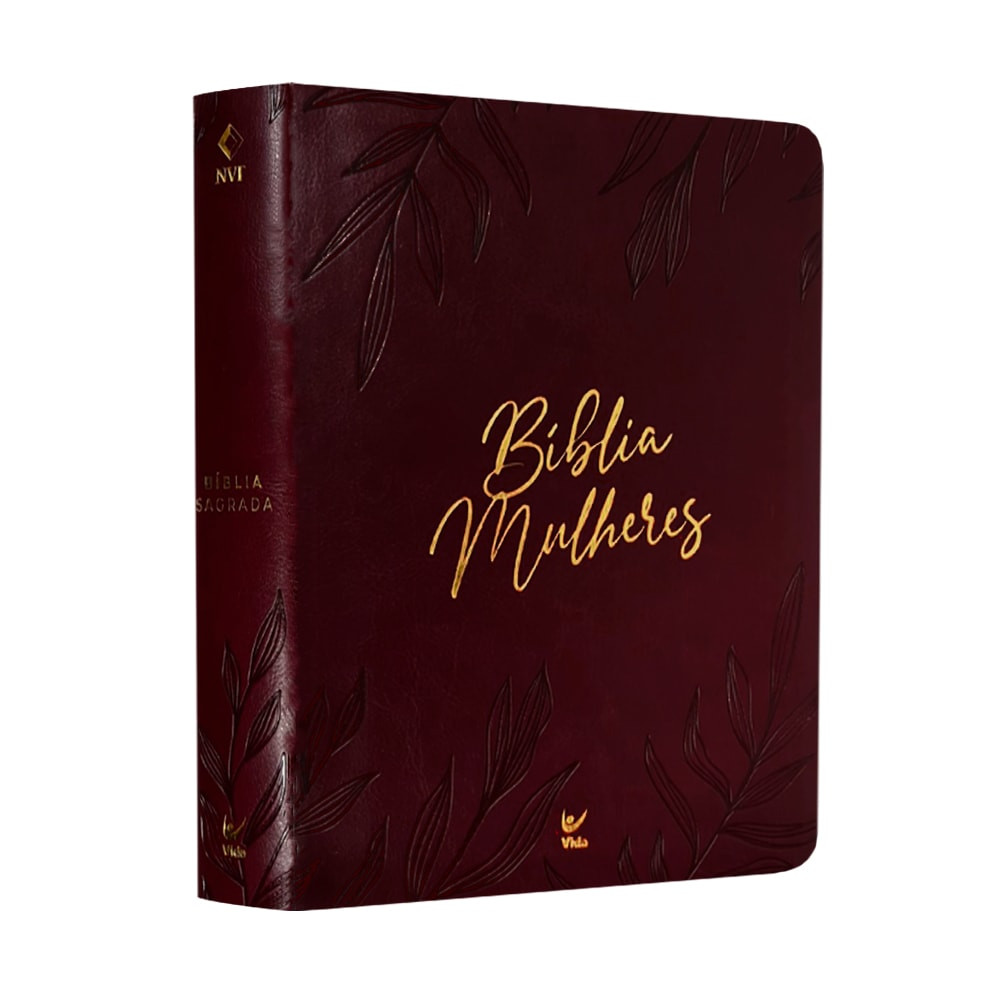 Bíblia Mulheres Folhas | Viviane Martinello | NVT | Espaço Para Anotações | Capa Luxo Vinho em Oferta na Shopee