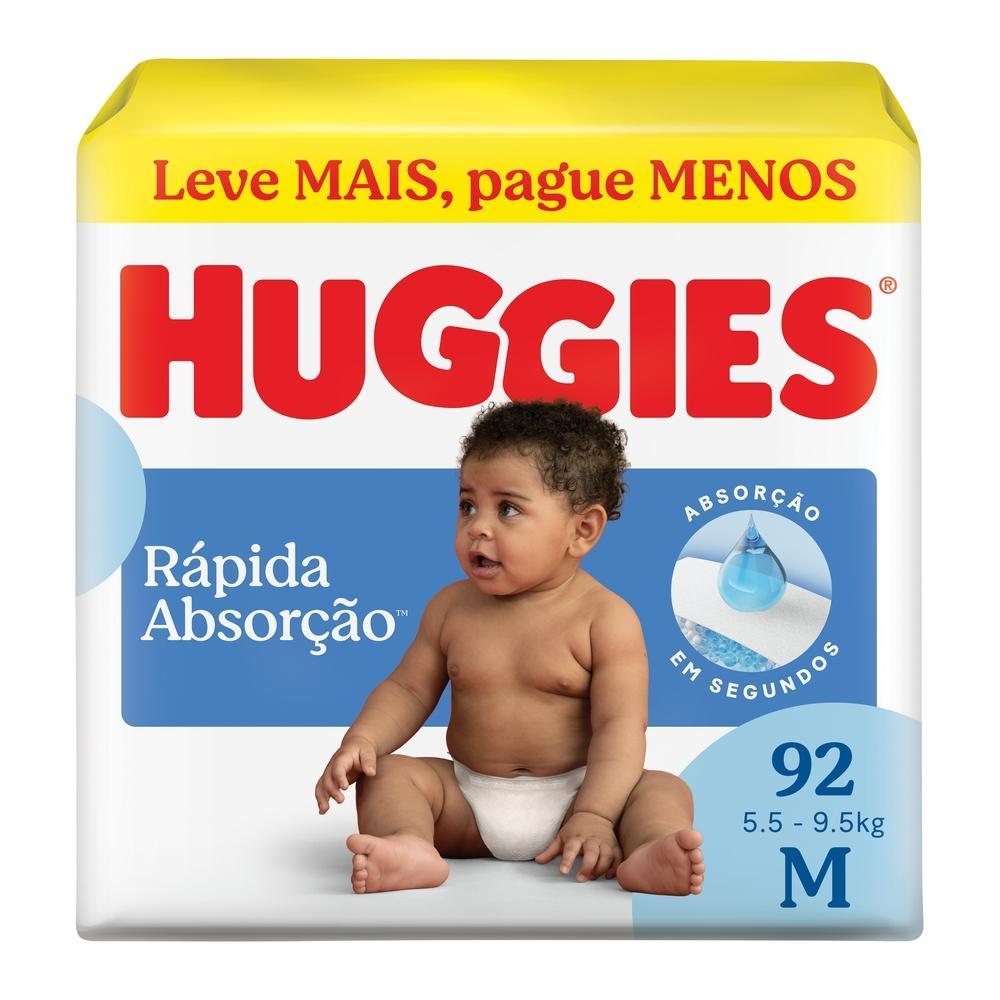 Fralda Huggies M Rapida Absorcao 92 Unidades em Oferta na Shopee