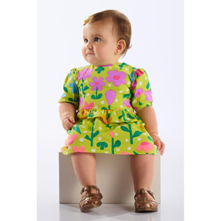 Vestido Floral em Cotton para Bebê Up Baby em Oferta na Shopee