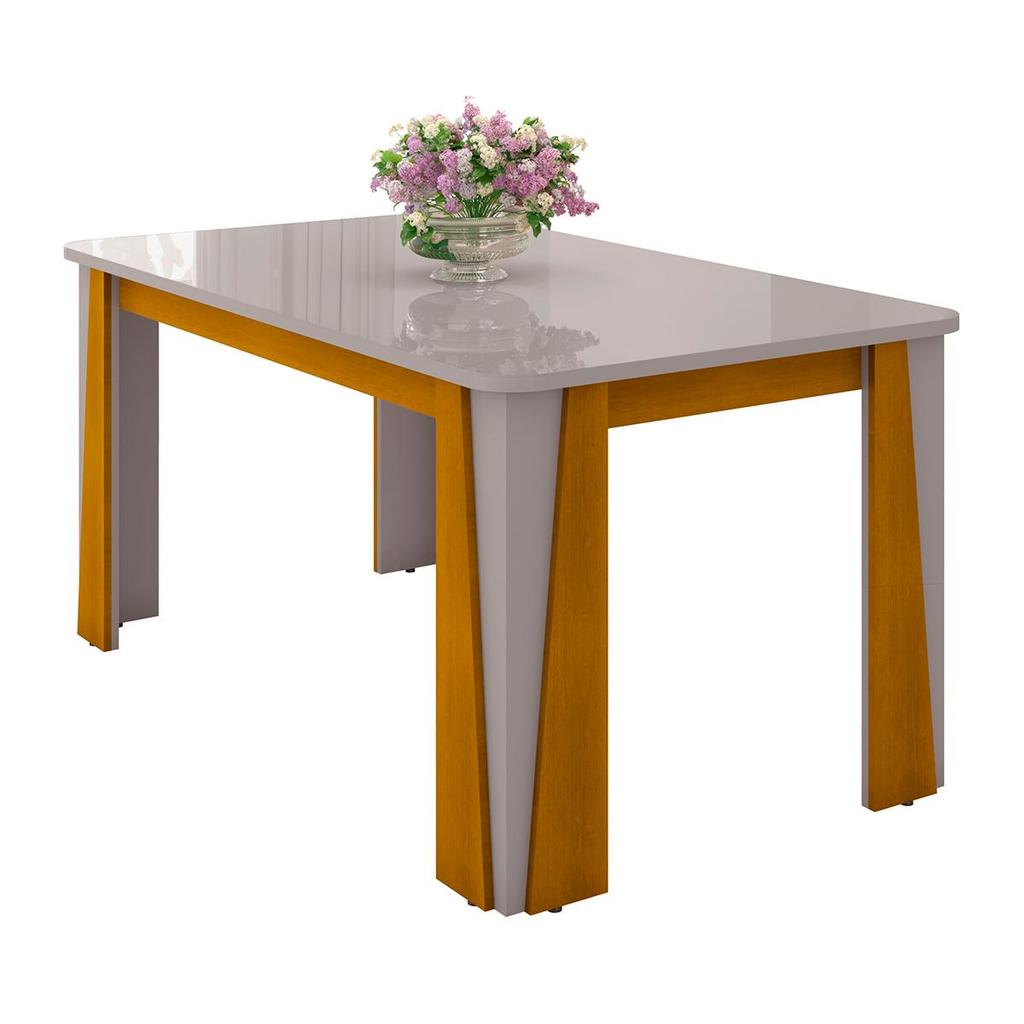 Mesa de Jantar Opera 4 Lugares com Tampo de Vidro