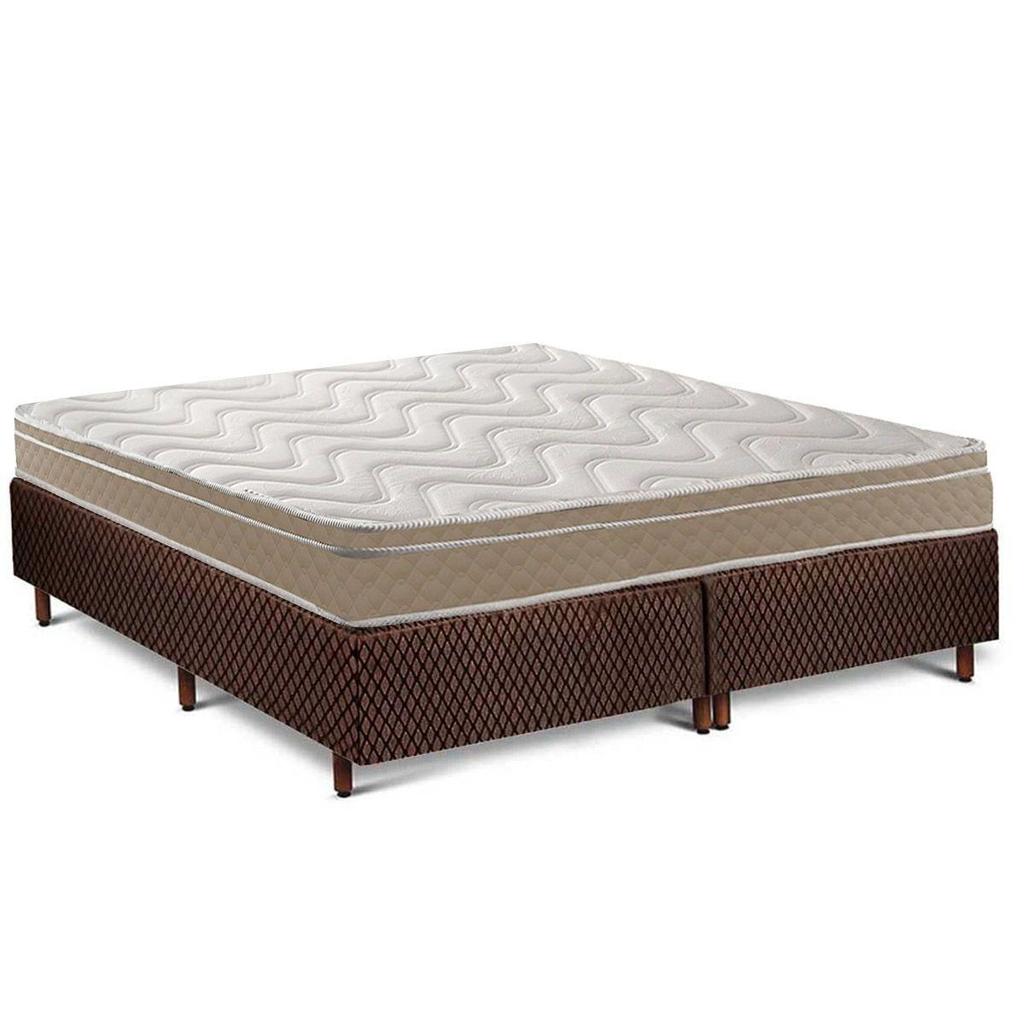 Conjunto Box Queen: Colchão Anatômico Paropas D33/ Confort Ultra Firme + Base CRC Fantasy Brown(158x198)
