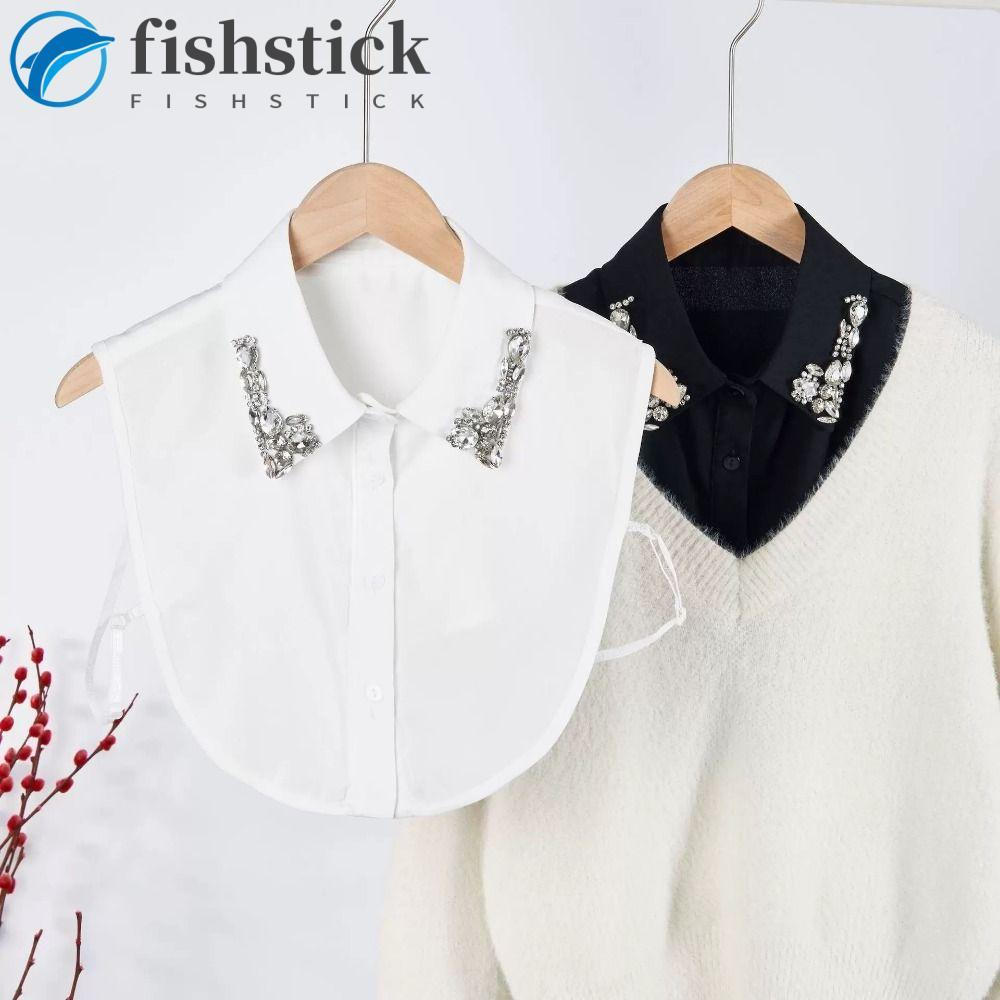 Coleira Destacável FISHSTICKA , Gola Falsa Elegante Da Moda Coreana De Camisa Clássica De Renda Fácil Para Lavar À Mão