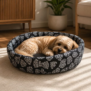Cama Pet Redonda Gato Cachorro 50x50cm Confortável Porte Pequeno Fêmea Macho Animal de Estimação