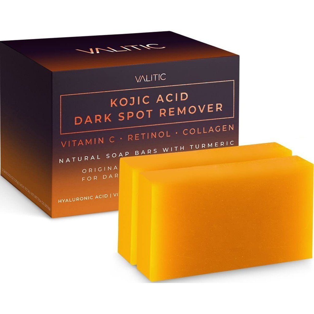 Sabonete Redutor de Manchas VALITIC, Contém Ácido Kójico, Vitamina C, Retinol, Colágeno, Cúrcuma - Ingredientes Composto