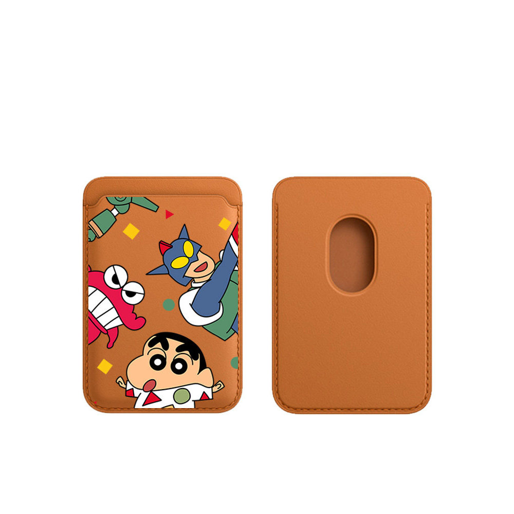 carteira magsafe [Shin-Chan e Superman] Novo porta-cartões magnético Apple magSafe adequado para iphone15pro Porta-cartõ
