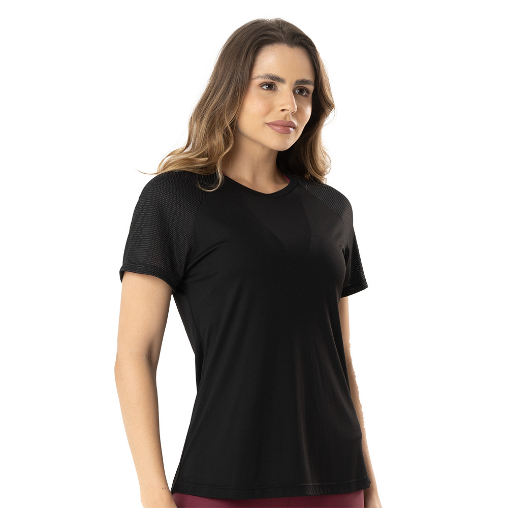 DelRio T-shirt em Tecido Basic Fit Neo Fresh Preto