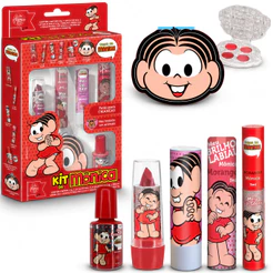 Kit 6 Itens Maquiagem Mônica Infantil Turma Da Mônica