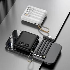 10000mah Carregador Portátil Com 4 Cabos De Carregamento LED Banco De Potência Digital loja canaa