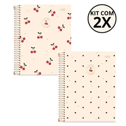 Kit Com 02 Cadernos 10 Matérias Universitário 160Fls-CADERSIL