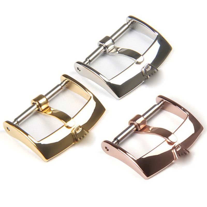 Fecho De Pino De Fivela De Relógio Polido Com Logotipo Para Rolex 16mm 18mm 20mm Aço Inoxidável Pulseira Prata Rosa Ouro