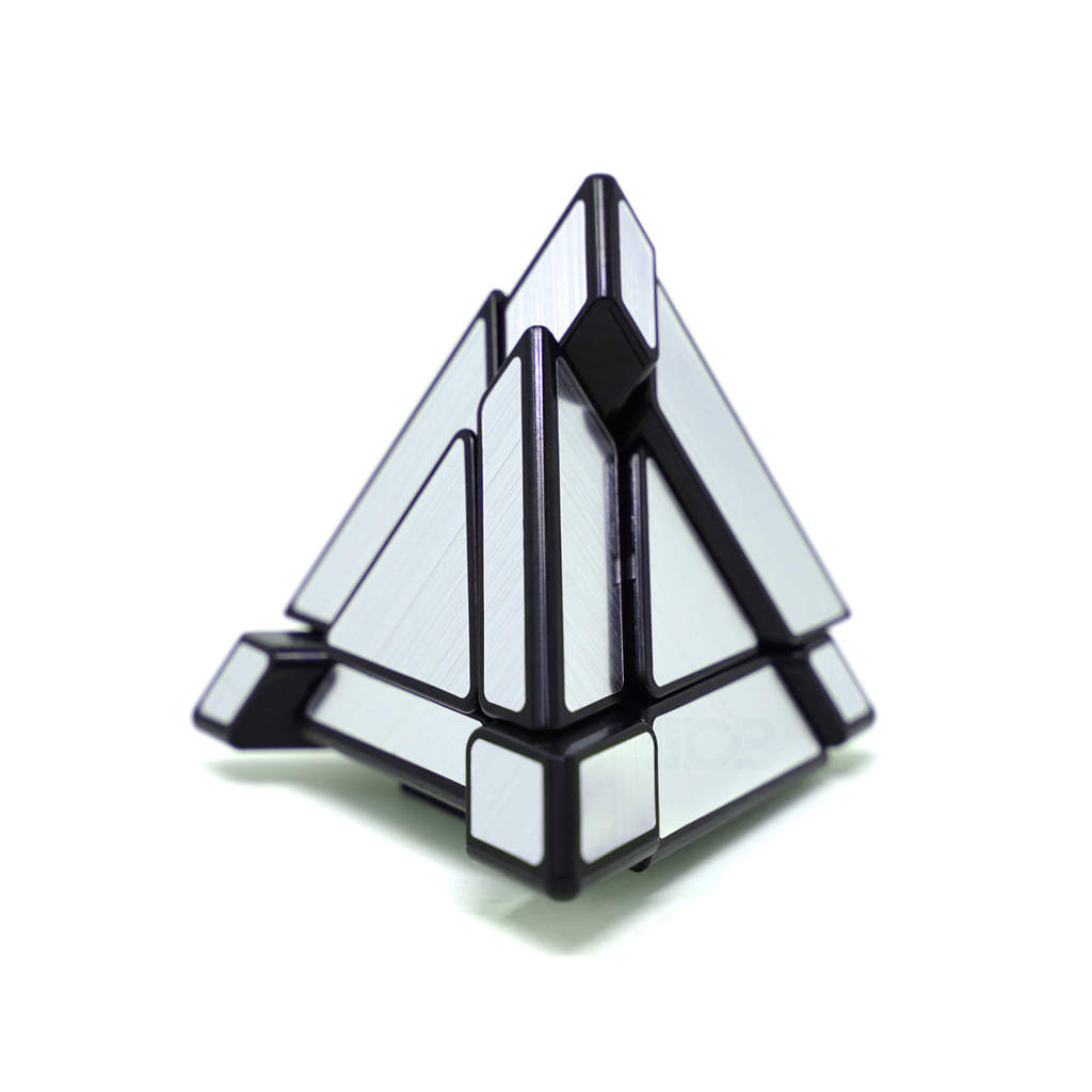 Pyraminx Mirror Blocks ShengShou Shape Mod Prateado Não Magnético
