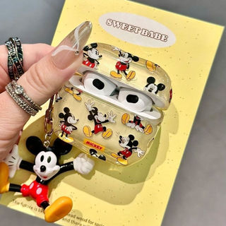 Capa protetora fofa com desenho do Mickey, adequada para fones de ouvido Bluetooth sem fio Airpods Pro2 Pro3 4 3 2 1 Pro