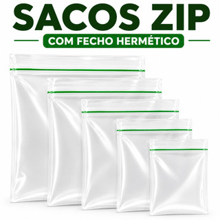 Sacos Zip Herméticos Vabene Reutilizáveis Diversos Tamanhos