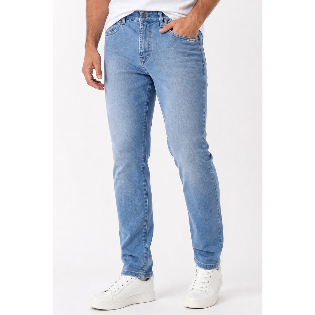 Calça Jeans Slim Básica Polo Wear Jeans Claro