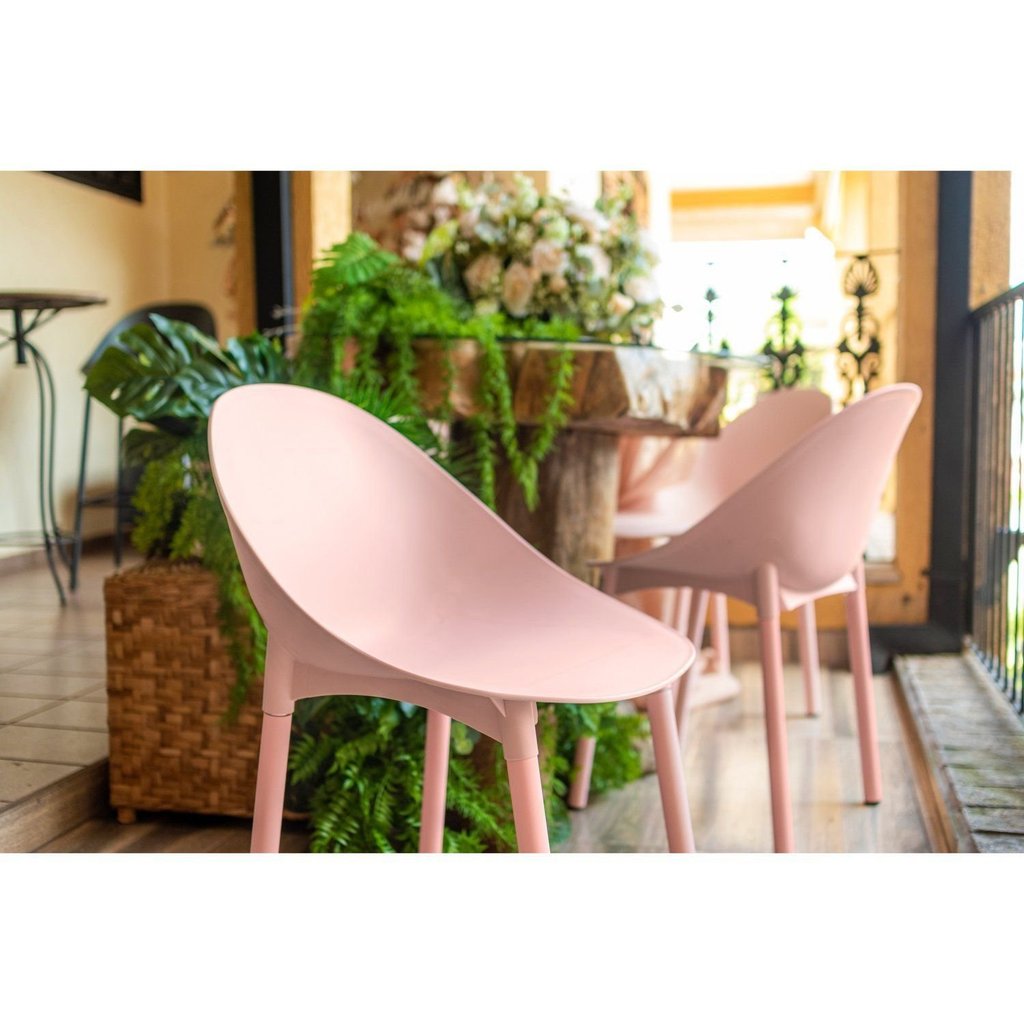 Conjunto com 2 Cadeiras para Jardim Pétala Rosa/Rose