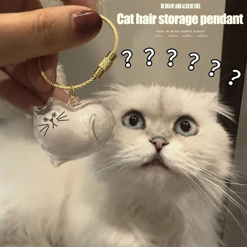 Chaveiro De Cabelo De Gato Feito À Mão , Pele Pendurado , Recipiente De Armazenamento De Pelos De Animais De Estimação ,