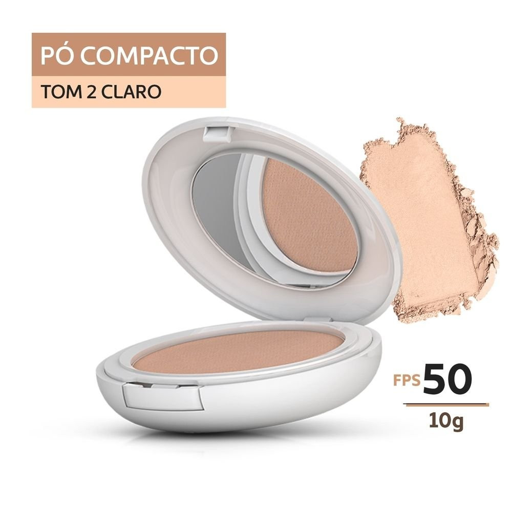 Protetor Solar Episol Color Pó Compacto Pele Clara Fps 50 10g