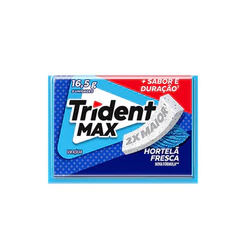 Trident Chiclete Max Hortelã Fresca Sem Açúcar com 5 unid 16.5g