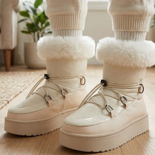 Bota Pantufa Feminina Pelucia Interno Macia Fratform Quentinha Confortável Antiderrapante Premium