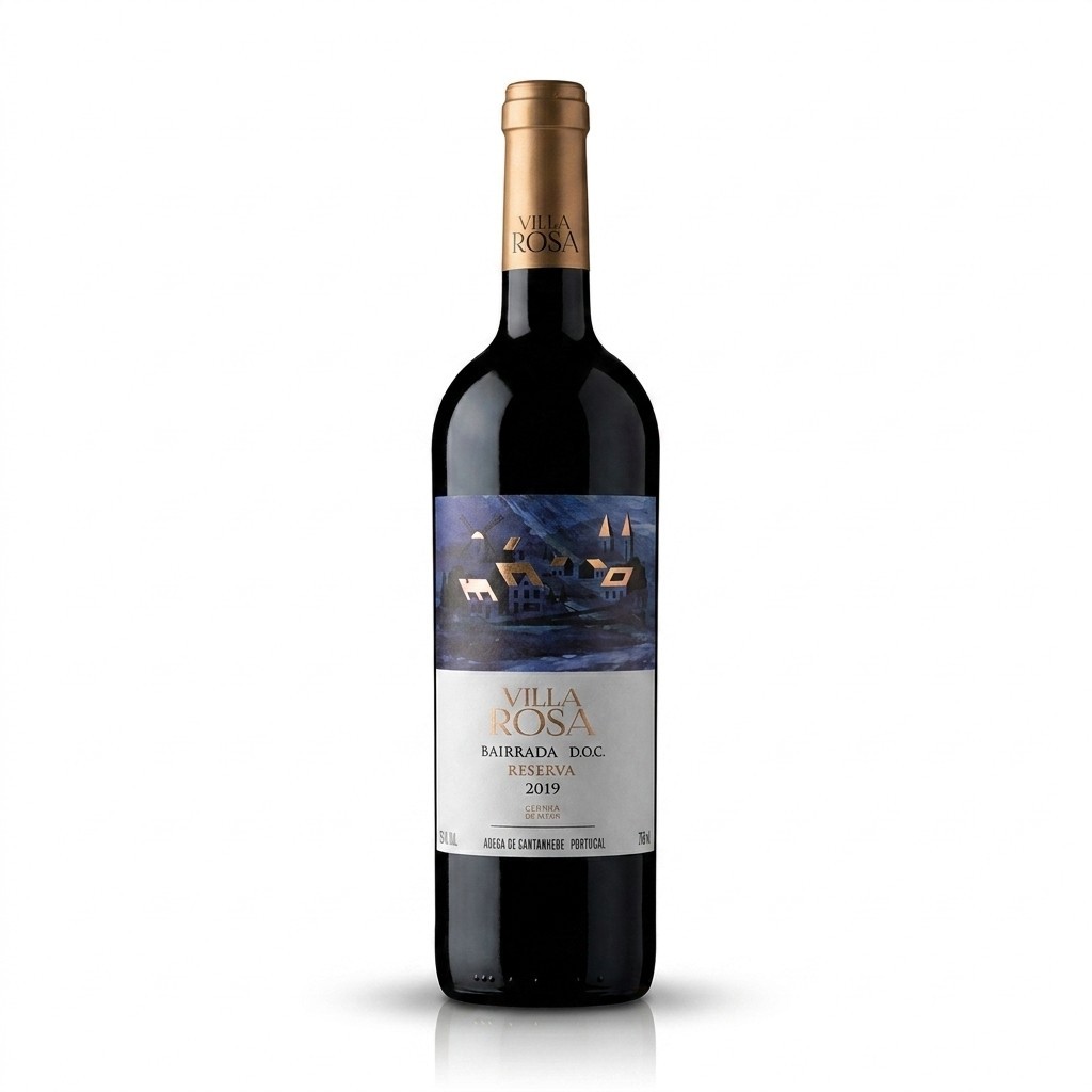 Vinho Tinto Portugues Villa Rosa Reserva Bairrada 750ml Seco Baga Carvalho Premiado