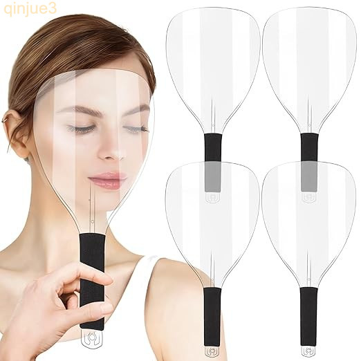 1 Peça Protetor Facial De Salão De Barbeiro Para Spray De Cabelo Máscara Transparente Com Alça De Esponja Capa Protetora