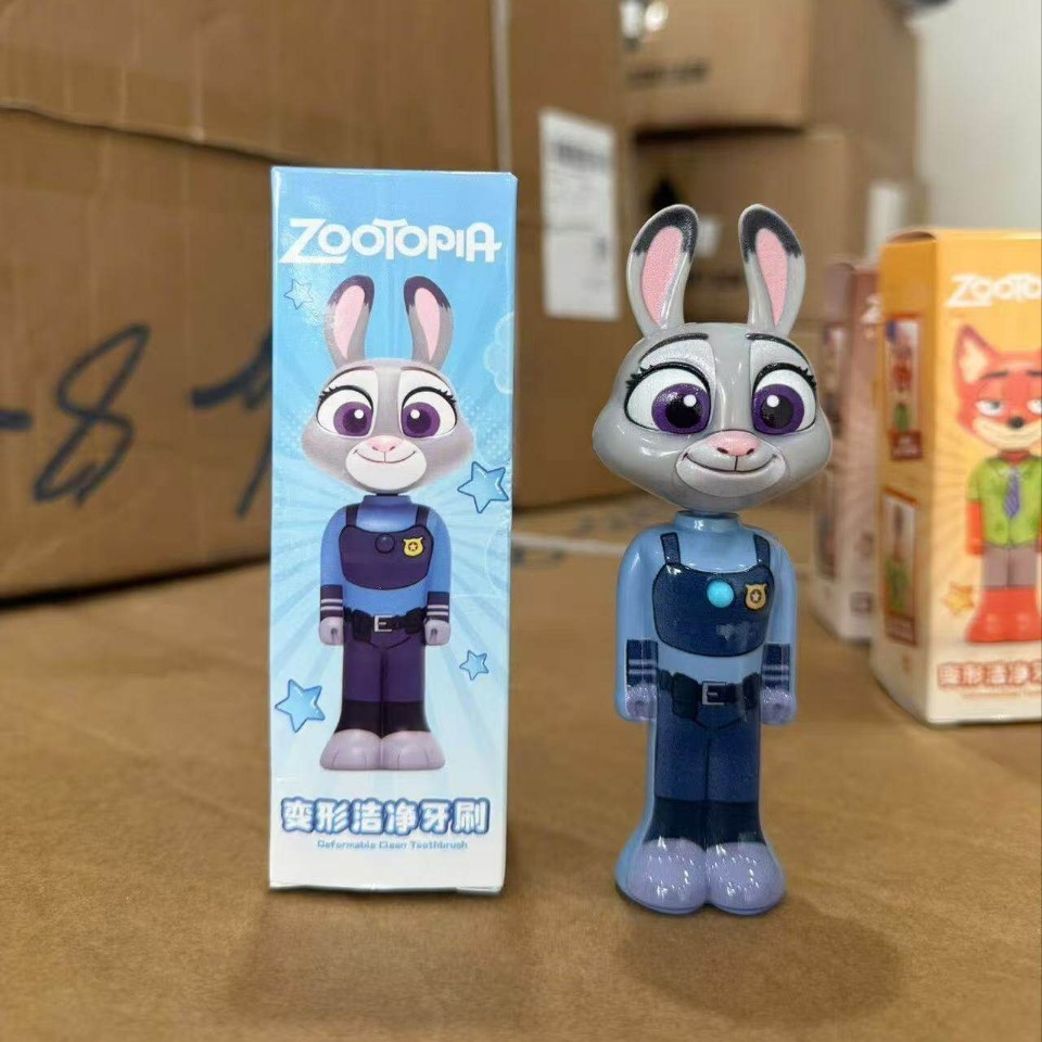 Escova de Dentes Retrátil Infantil Judy Nick Zootopia 2026, Essencial para Viagens