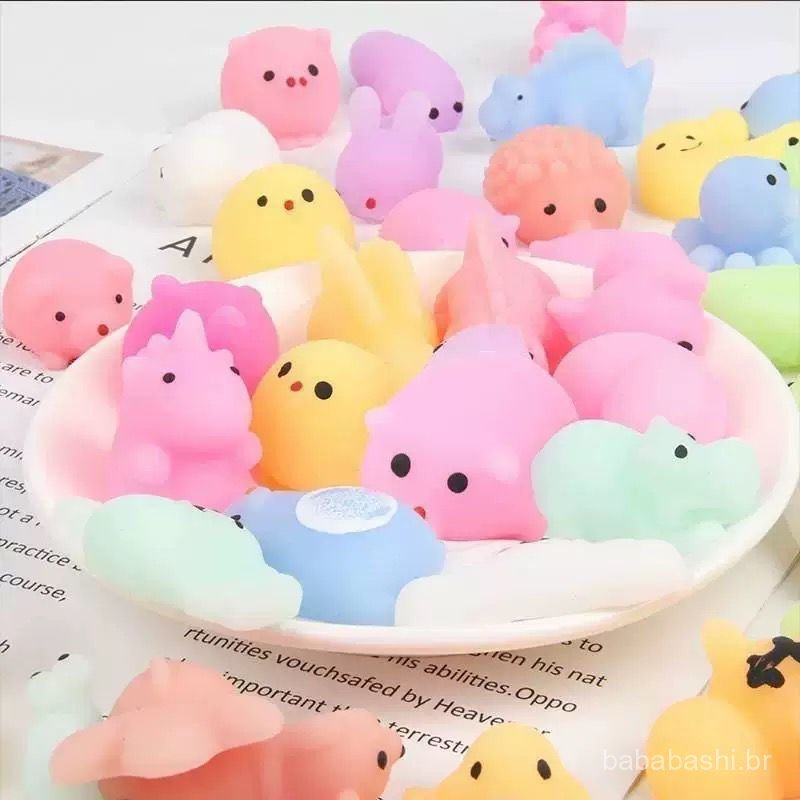 Kit 10/20/30/50 Squishy Mochi Bichinh De Apertar Anti Estresse Fidget Brimquedo Crianças Infantil — imagem 2 de 2