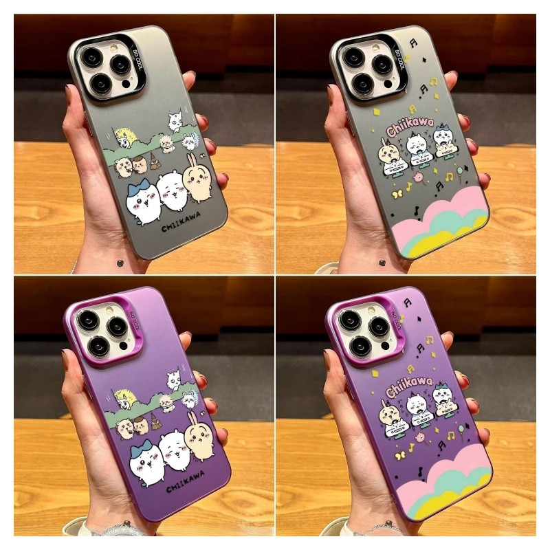 Capa Happy Chiikawa para Samsung A57 A56 A55 A54 A16 A06 A15 A14 A53 A12 A13 A73 A36 A32 A26 A73 A34 A37 5G, Capa Rígida