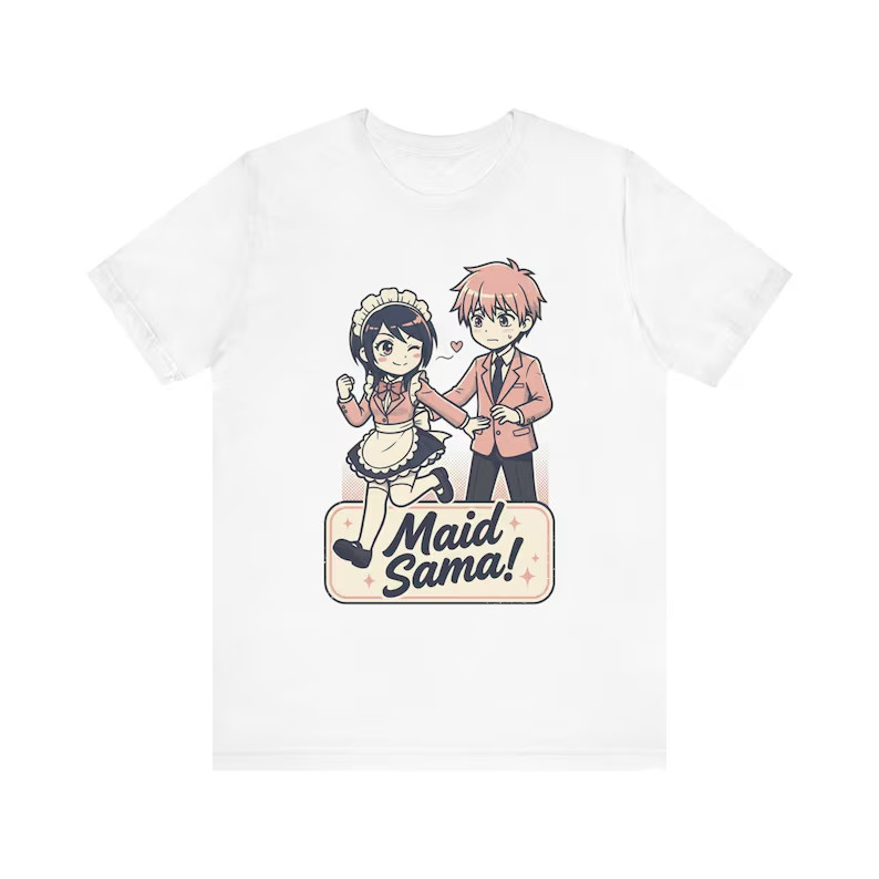 Camiseta Masculina Feminina Oversized Estampa Personagens Chibi Anime Maid Sama, Camiseta Mangá