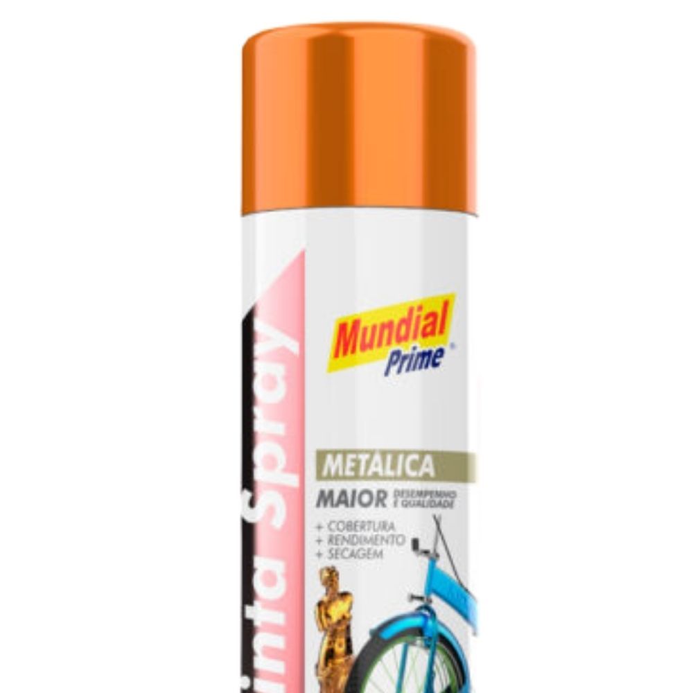 Spray De Tinta 400ML Cor Cobre Metálica Mundial Prime — imagem 2 de 2