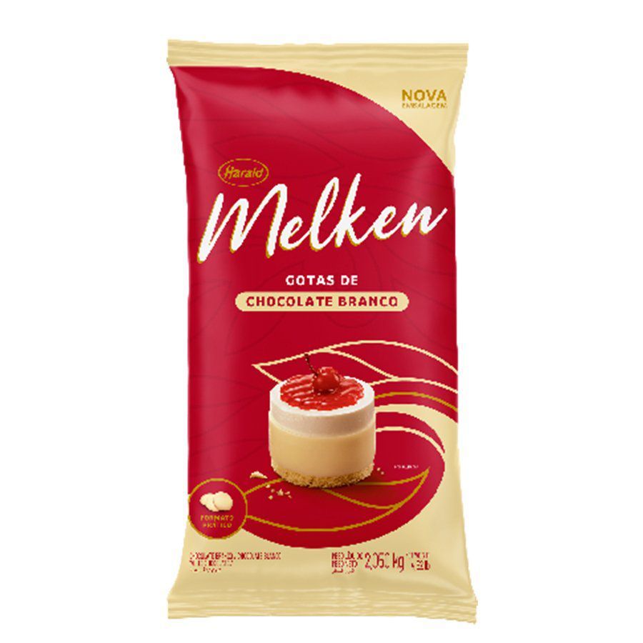 Chocolate Nobre em Gotas Branco - Melken - 2,05kg - 01 unidade - Harald | Para C
