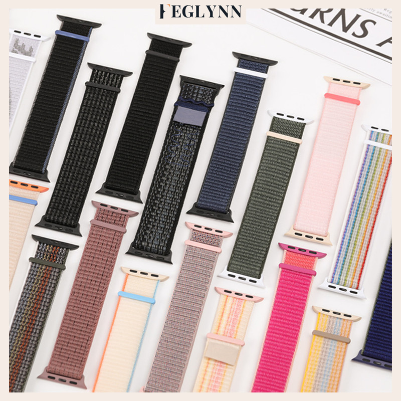 Pulseira De Nylon Para Relógio Apple Watch SE Ultra 4 3 2 Series 12 11 10 9 8 7 Iwatch 49 46 42 45 44 40 41 38mm