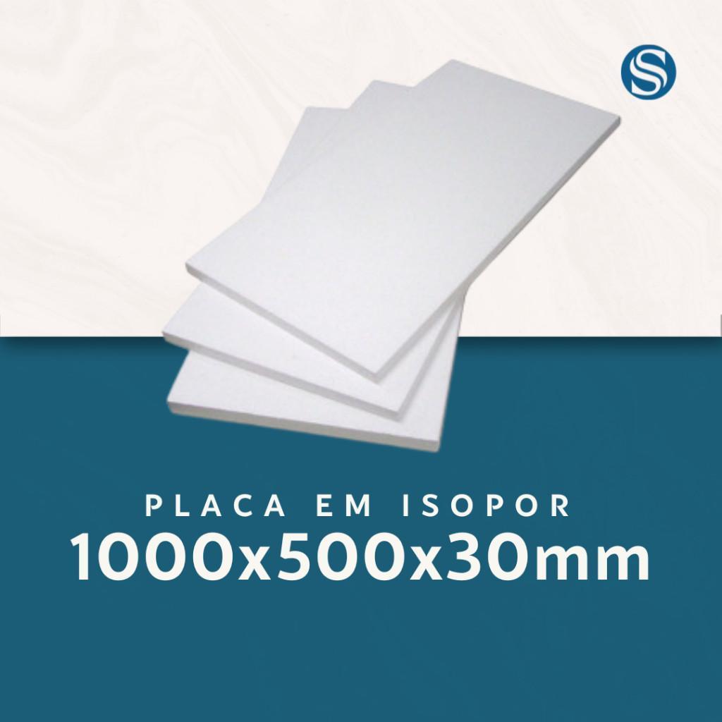 Kit 10 Placas de Isopor EPS P2 Anti Chamas 1000x500x30mm EPS-Pack Construção