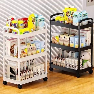[Novo produto] prateleira carrinho quarto banheiro chão multi-camada lanche Rack cozinha multi-camada sala de estar orga