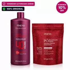 Kit Amend Água Oxigenada Color Intensy 40 volumes 950ml + Pó Descolorante Aloe Vera e Silicone 300g
