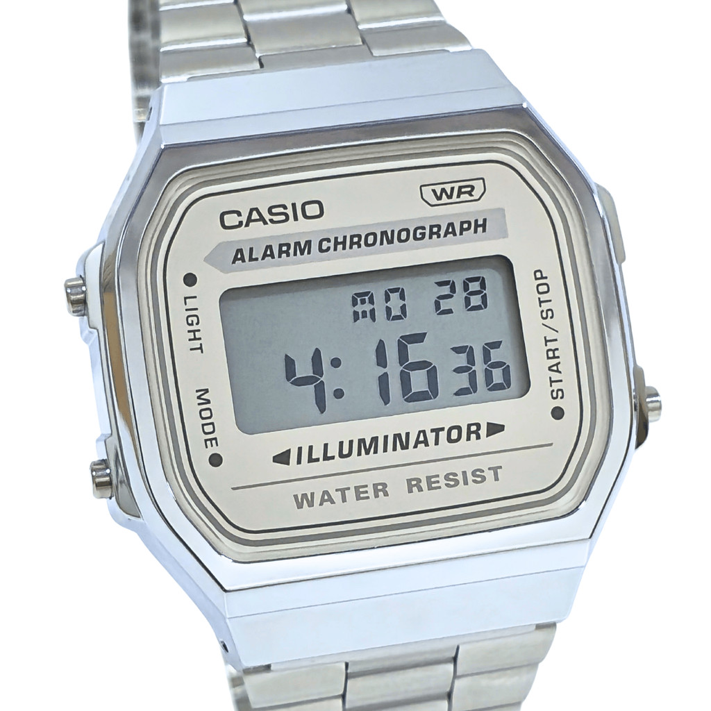 Relógio Casio Unissex Vintage Digital Prateado A168WA-8AYDF