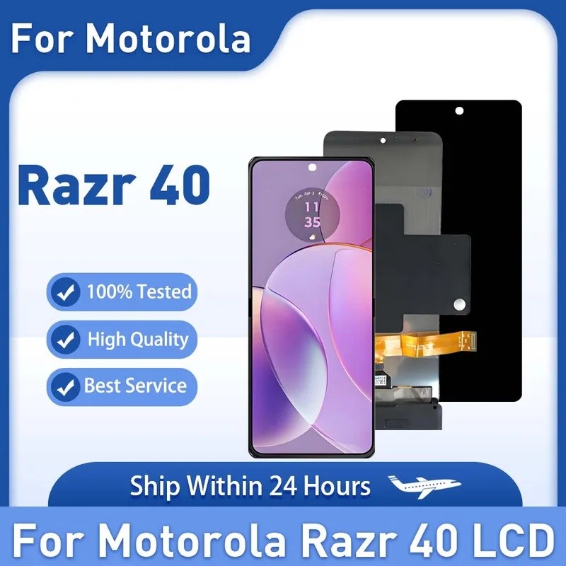 6.9 " AMOLED Dobrável Para Motorola Razr 40 5G display LCD Digitador Da Tela De 